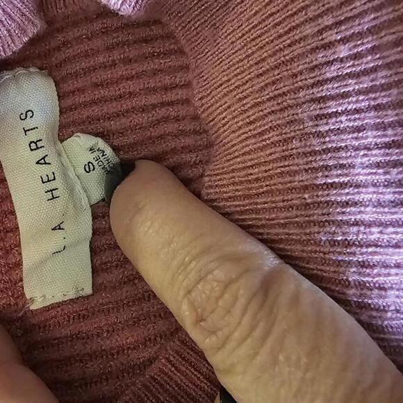 LA Hearts Women's Cropped Sweater with Stripes - Picture 4 of 5